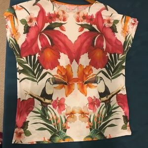 Ted Baker London fitted tee Toucan Tropical Print 2 Small